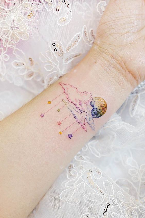 New and Improved Designs for 42+ Inspiring Cloud Tattoos for Women